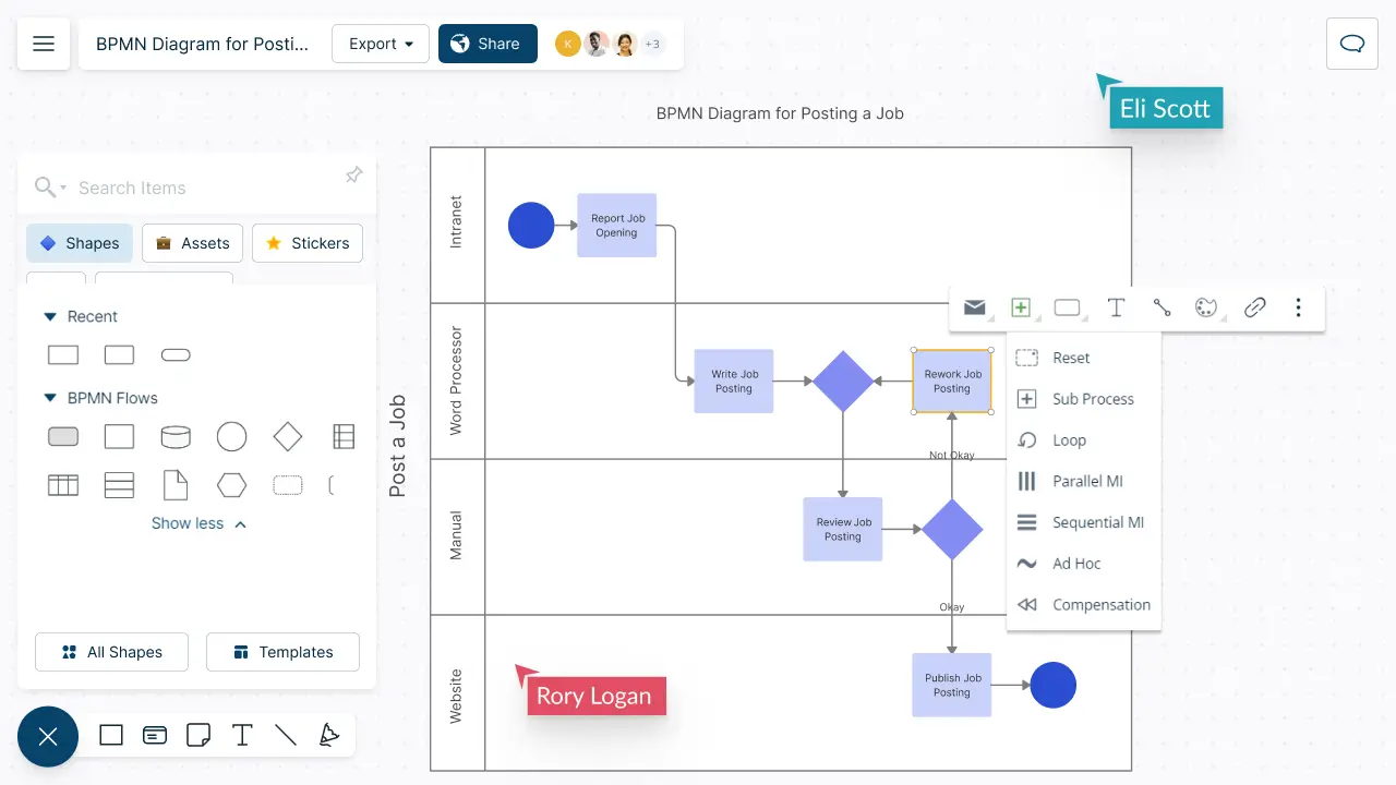 BPMN Tool To Create Free BPMN Diagram Online