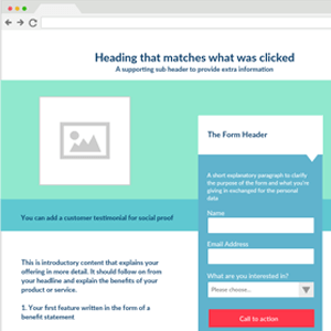 Lead Generation - Landing Page UI Mockup